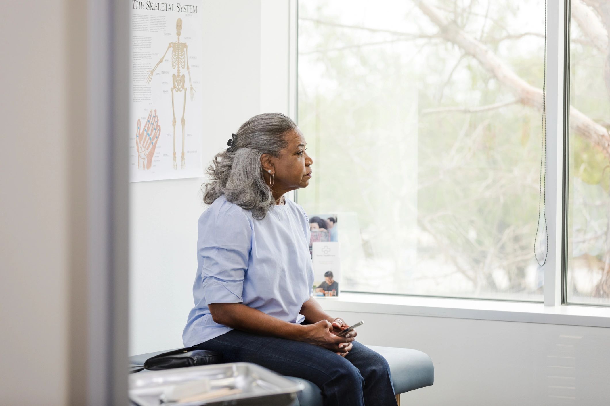 Patient waiting comfortably for a medical appointment